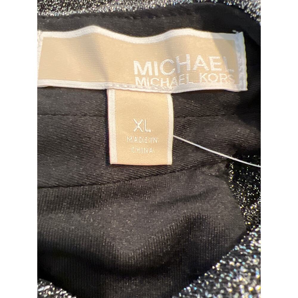 NWT Michael Kors Women’s Halter Neck Lurex Twist Jumpsuit Size XL Silver Gray - Picture 7 of 7